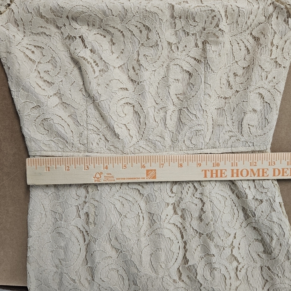 0001 J. Crew Natalia Lace Dress A9022 Cream Bridal Wedding Formal Office Size 2 - Picture 13 of 15